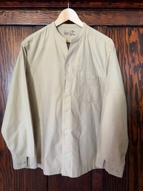 Muji Labo Band Collar Snap-Up Shirt